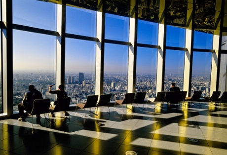View from inside the Roppongi Hills complex.