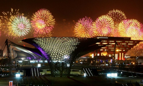 Fireworks mark the opening ceremony of the 2010 Expo in Shanghai.