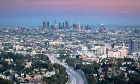 The promised land? Mulholland Drive and downtown Los Angeles.