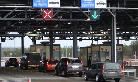 The Finnish border with Russia.