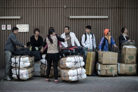 Shoppers in Hong Kong