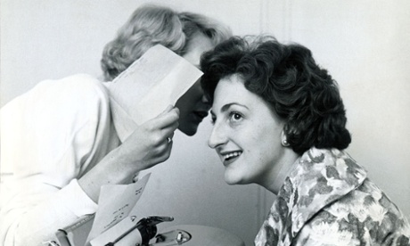 Office workers whispering