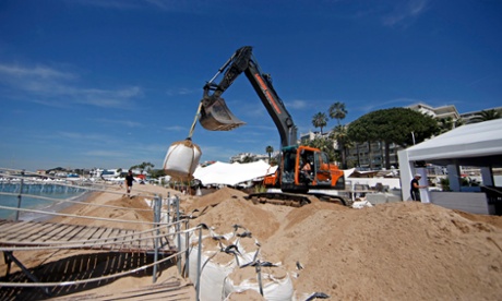 Life's a beach … Cannes gets ready.