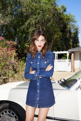 Alexa Chung models the Alexa Chung for AG Pixie dress, £295.