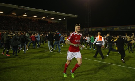 Ben Gladwin and jubilant Town fan Gettheeffinyabeauty, unpictured.
