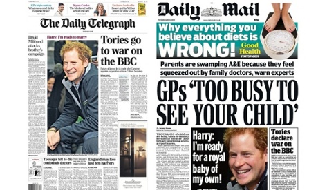 Waging war … the Telegraph and Mail's latest salvoes against the BBC