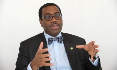 Nigerian Agriculture Minister and candidate for the election of the next president of the African Development Bank, Akinwumi Adesina, poses in Paris on March 25, 2015.