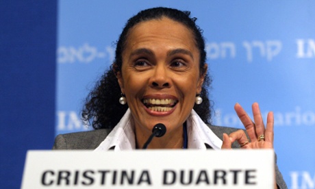 Cape Verde Finance Minister Cristina Duarte speaks 20 October 2007 during the African Finance Ministers press briefing at the IMF/WB fall meetings in Washington, DC.