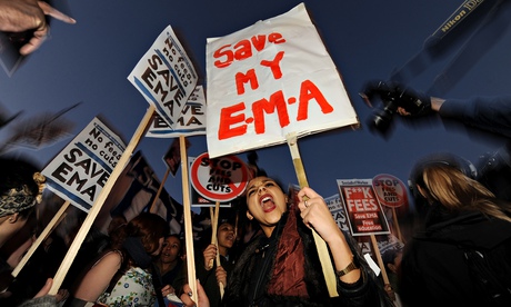 Students gather to protest agains the Br