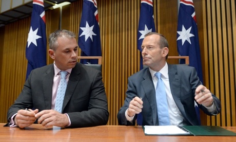 Northern Territory chief minister Adam Giles and Tony Abbott.