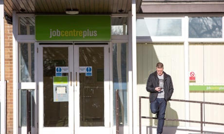 Man outside job centre 