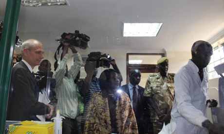 US Ambassador to Kenya, Bob Godec, CS Environment and Natural Resources Prof. Judi Wakhungu and prosecution of wildlife crimes Dr.Bosire at launch the 1st Wildlife and Forensic Laboratory in East and Central Africa
