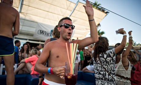 European tourist in Ibiza 