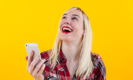 woman using smartphone