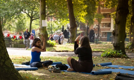 Yoga in the park