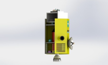 A 3D model of the spaceship that the Emergency Asteroid Defence Project wants to use to deflect asteroids.