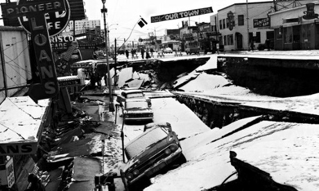Damage from an earthquake. Anchorage, Alaska. 