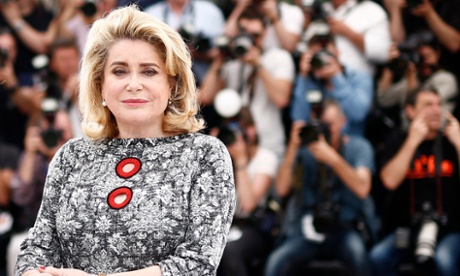 Catherine Deneuve at the press call this morning.