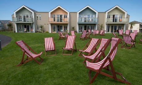 A garden area at West Lakes Chalet Village.