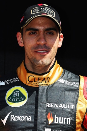 Pastor Maldonado of Venezuela and Lotus is capable of alarming speed – and the occasional prang.