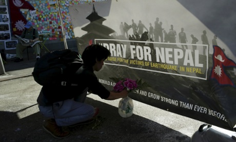 'Pray for Nepal' banner