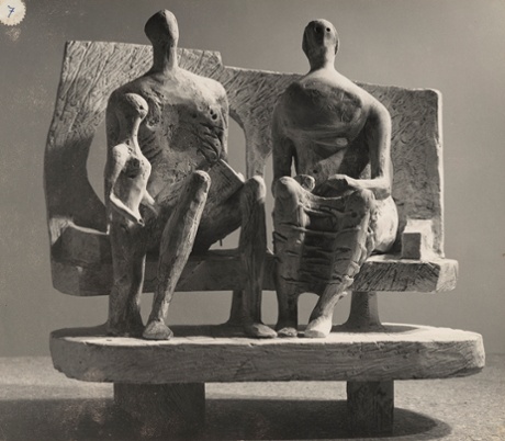 Family Group (plaster maquette for Unesco commission 1956-57), photograph by Henry Moore. Waddington Custot