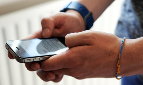 A person using an Apple iPhone