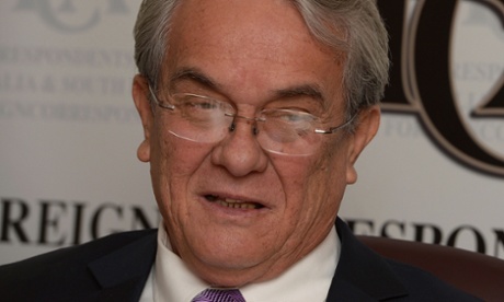 Tony de Brum, the minister-in-assistance to the president of the Marshall Islands, speaks at the Foreign Correspondents Association in Sydney 