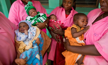 Children at a maternity ward at an Médecins Sans Frontières hospital in Batangafo, Central African Republic. 