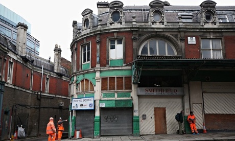 Smithfield Market Regeneration Project – The derelict western end of Smithfield market