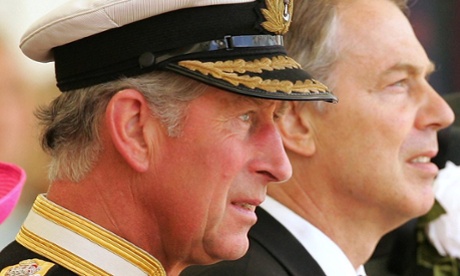 The Prince of Wales with prime minister Tony Blair.