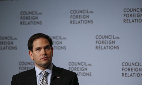 Marco Rubio speaks at the Council on Foreign Relations.