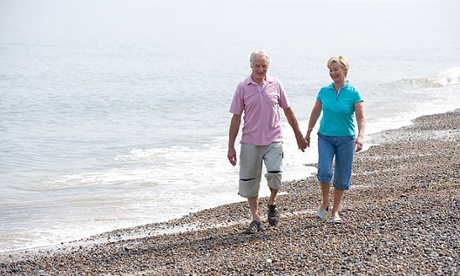 pensioners on a beach