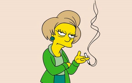 Edna Krabapple, voiced by the late Marcia Wallace