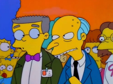 Burns and Smithers, both played by Harry Shearer