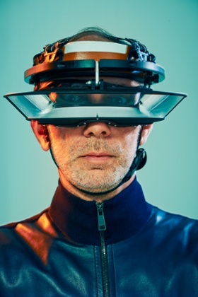 Carsten Höller wearing his Upside Down Goggles