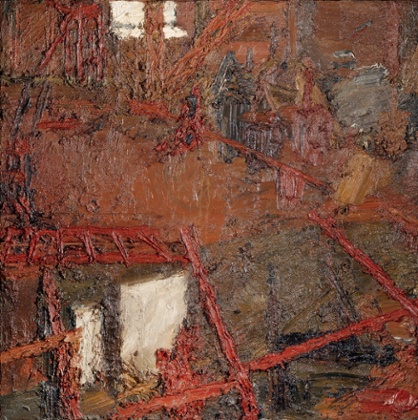 Auerbach's Rebuilding the Empire Cinema, Leicester Square,1962. Courtauld Gallery, London. Courtesy of the Marlborough Fine Art London
