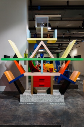 Ettore Sottsass’s multicolour Carlton room-divider