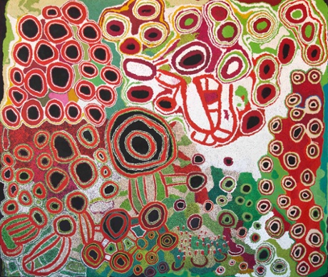 Kungkarangkalpa, 2013, by Kunmanara Hogan, Tjaruwa Woods, Yarangka Thomas, Estelle Hogan, Ngalpingka Simms and Myrtle Pennington.