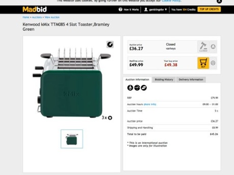 MadBid toaster