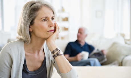 I don't want to separate from my husband, but I'm not coping very well. (Posed by models)