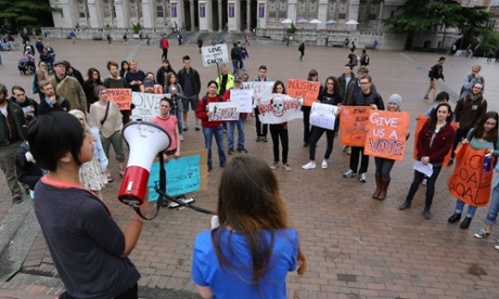 Pre-Vote Rallying — at University of Washington.