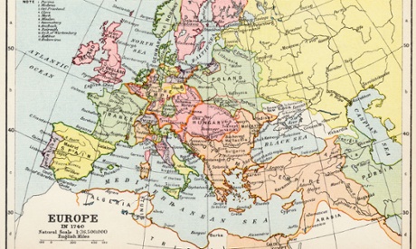 Map of Europe in 1740