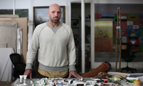 Peter Doig in his London studio