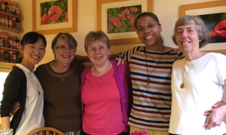 Sr Silvana Dallanegra RSCJ (centre) with sisters from the Society of Sacred Heart