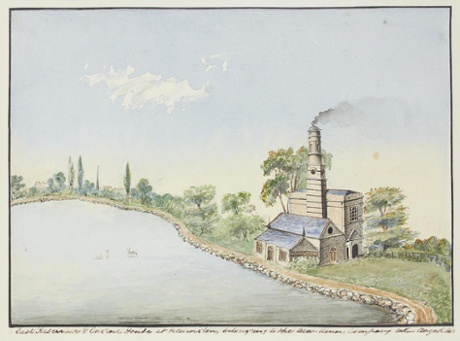 The New River, a Victorian watercolour by Robert Percy Smith