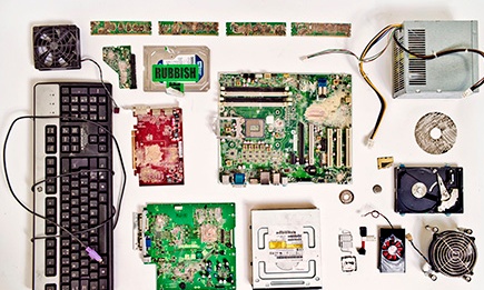 Destroyed Guardian hard drives in the wake of the Snowden revelations