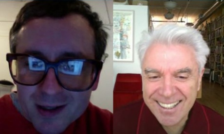 Alexis Taylor and David Byrne