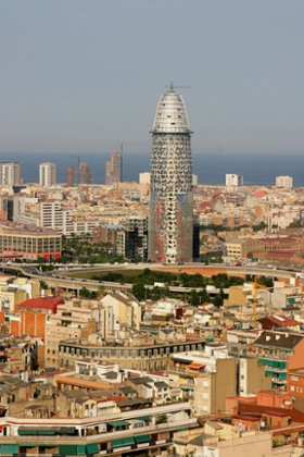 Bascelona's Torre Agbar, nicknamed 'the suppository'.