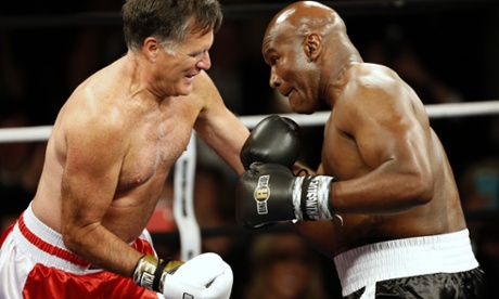 Evander Holyfield and Mitt Romney